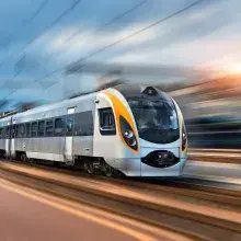 Silver color train 